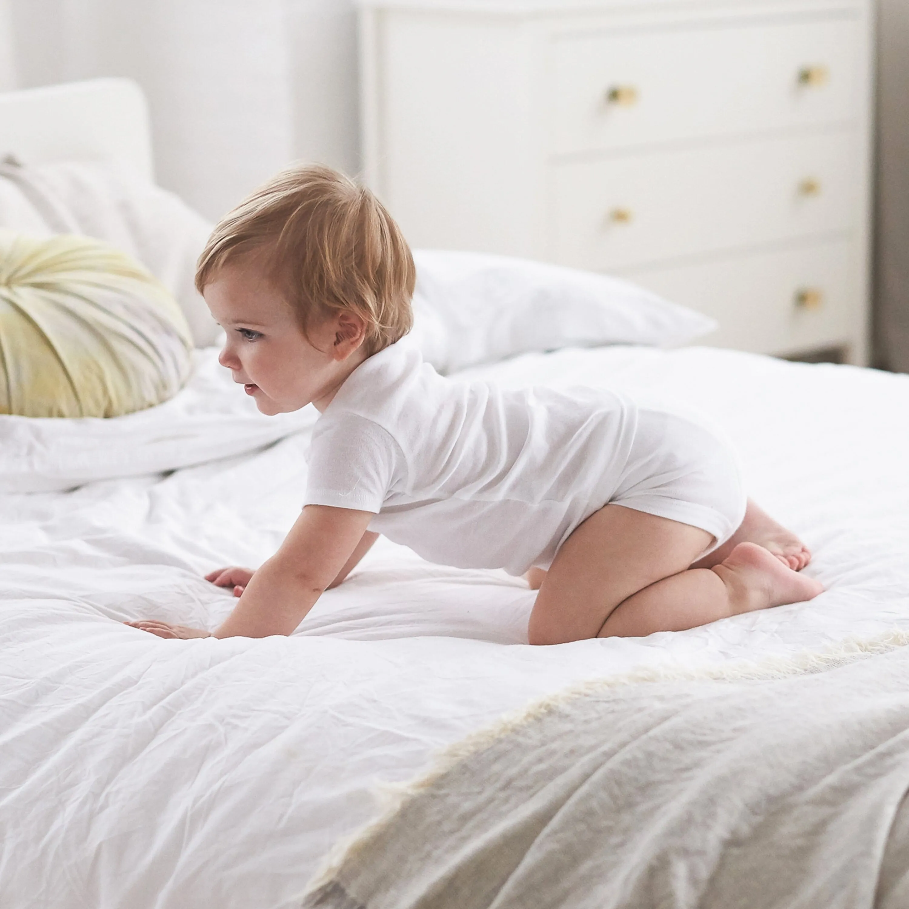 3-Pack Baby Neutral White Slip-On Shirt