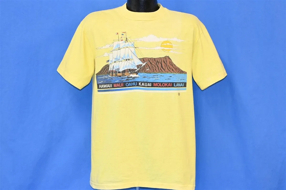 80s Tall Ship Hawaii Maui Oahu Kauai Molokai Lanai t-shirt Large