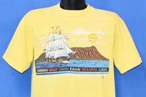 80s Tall Ship Hawaii Maui Oahu Kauai Molokai Lanai t-shirt Large