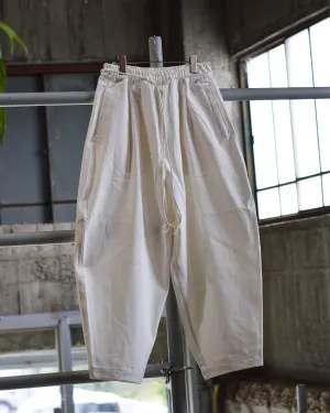 BALLOON WIDE EASY DENIM TROUSERS(WHITE)