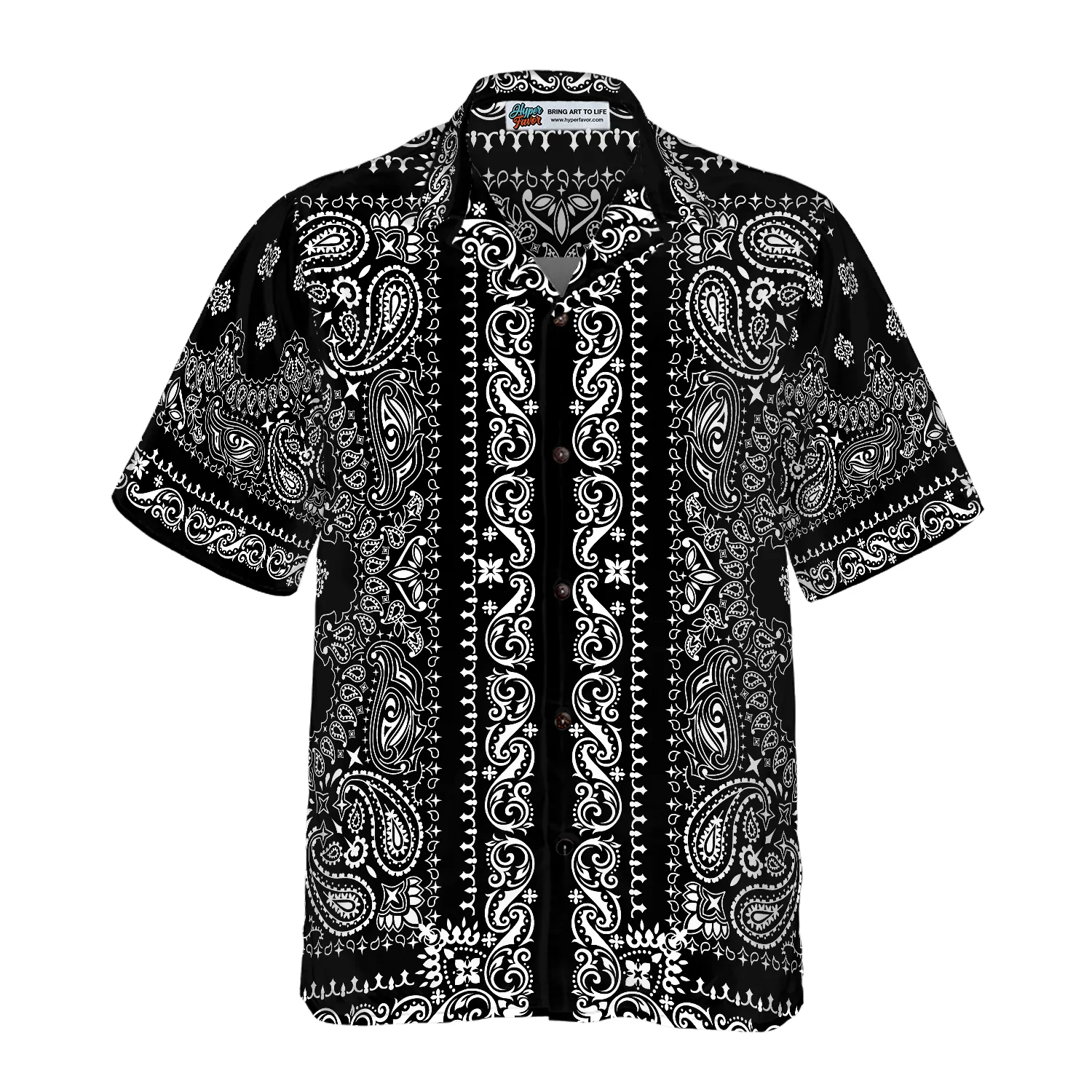 Barber Bandana Style White Hawaiian Shirt