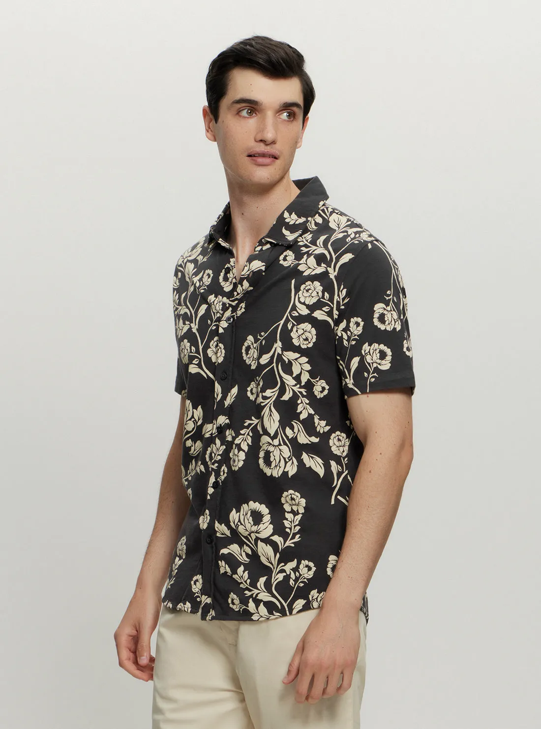 Black Parker Floral Shirt