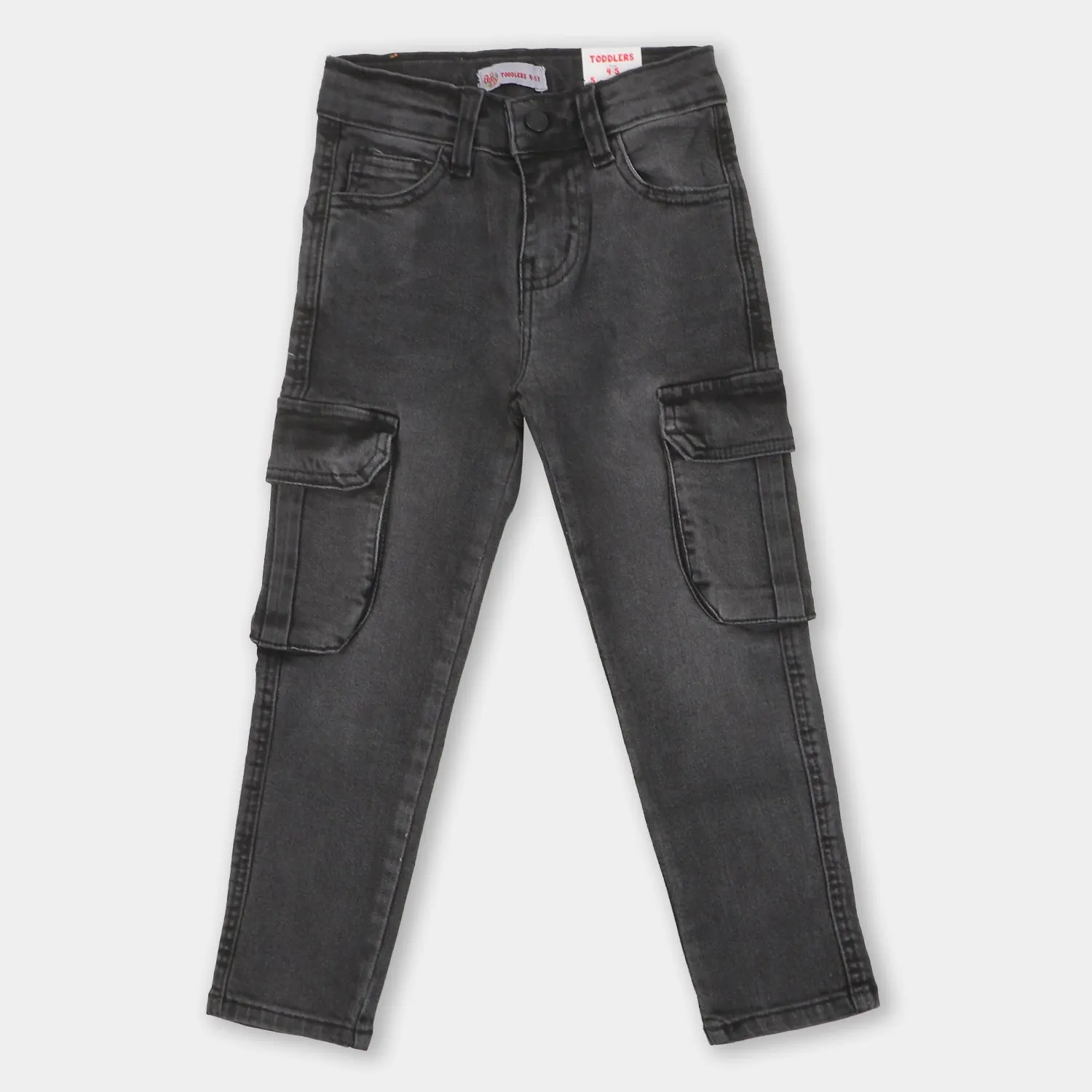 Boys Pant Denim Cargo - Charcoal Grey