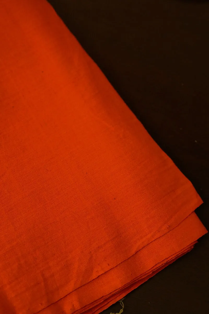 Bright Orange Yarn Dyed Cotton Fabric