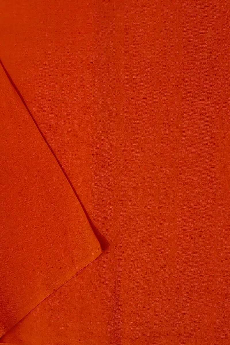 Bright Orange Yarn Dyed Cotton Fabric