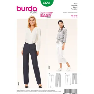 Burda B6681 Women's Trousers Sewing Pattern