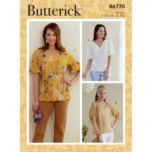 Butterick Pattern B6770 MISSES' TOP & SASH