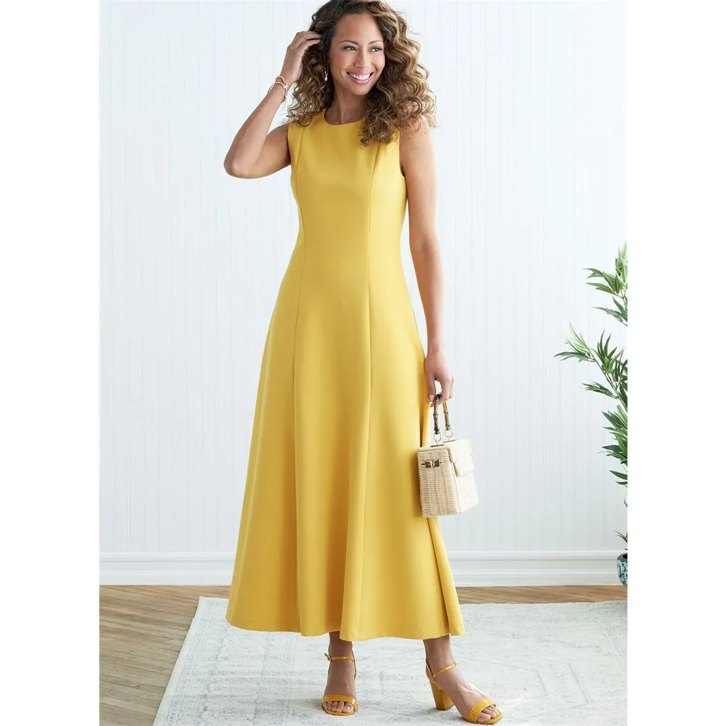 Butterick Pattern B6850 Misses' Jewel or V-Neck Fit & Flare Dresses