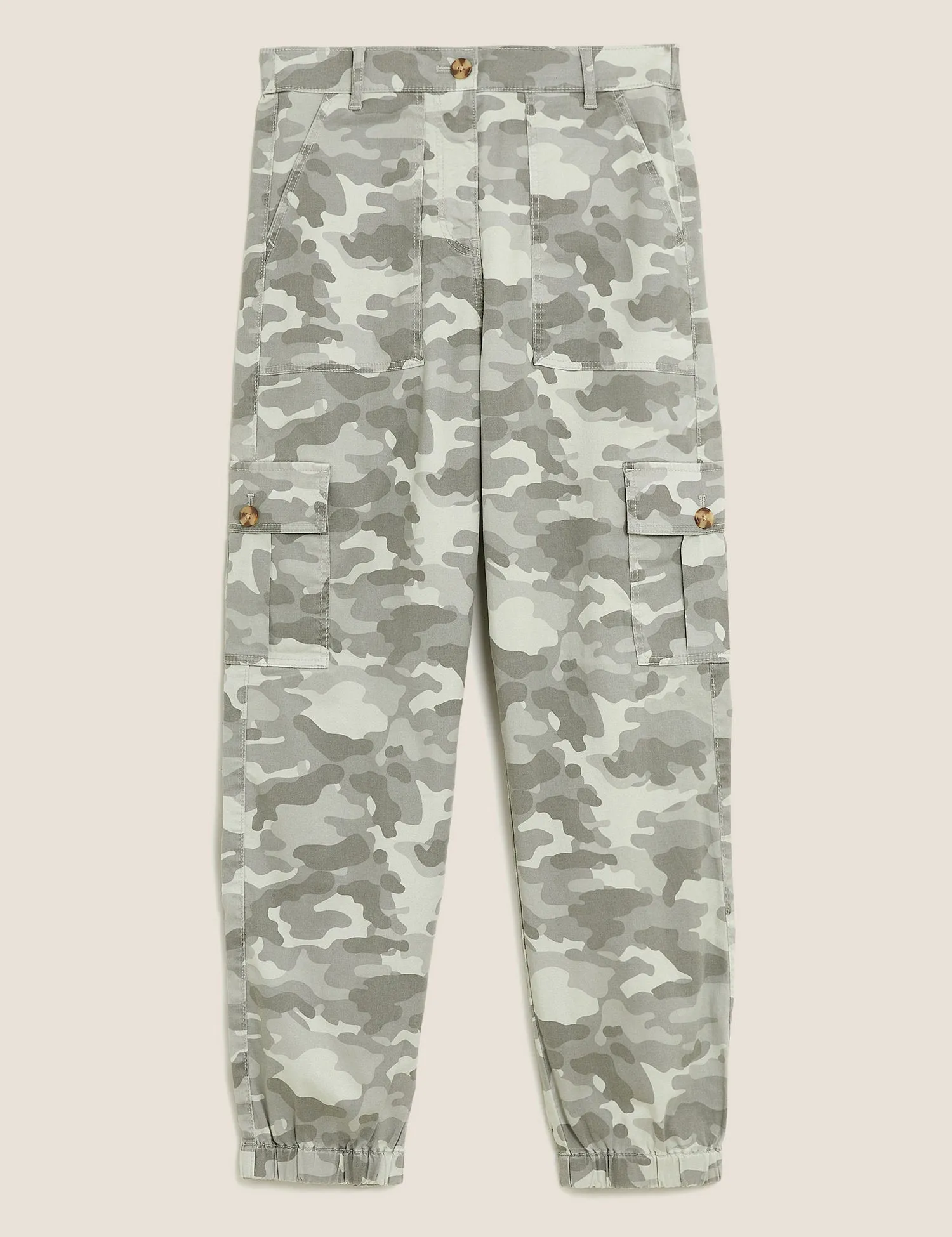 Cargo Utility Camo Tapered Trousers