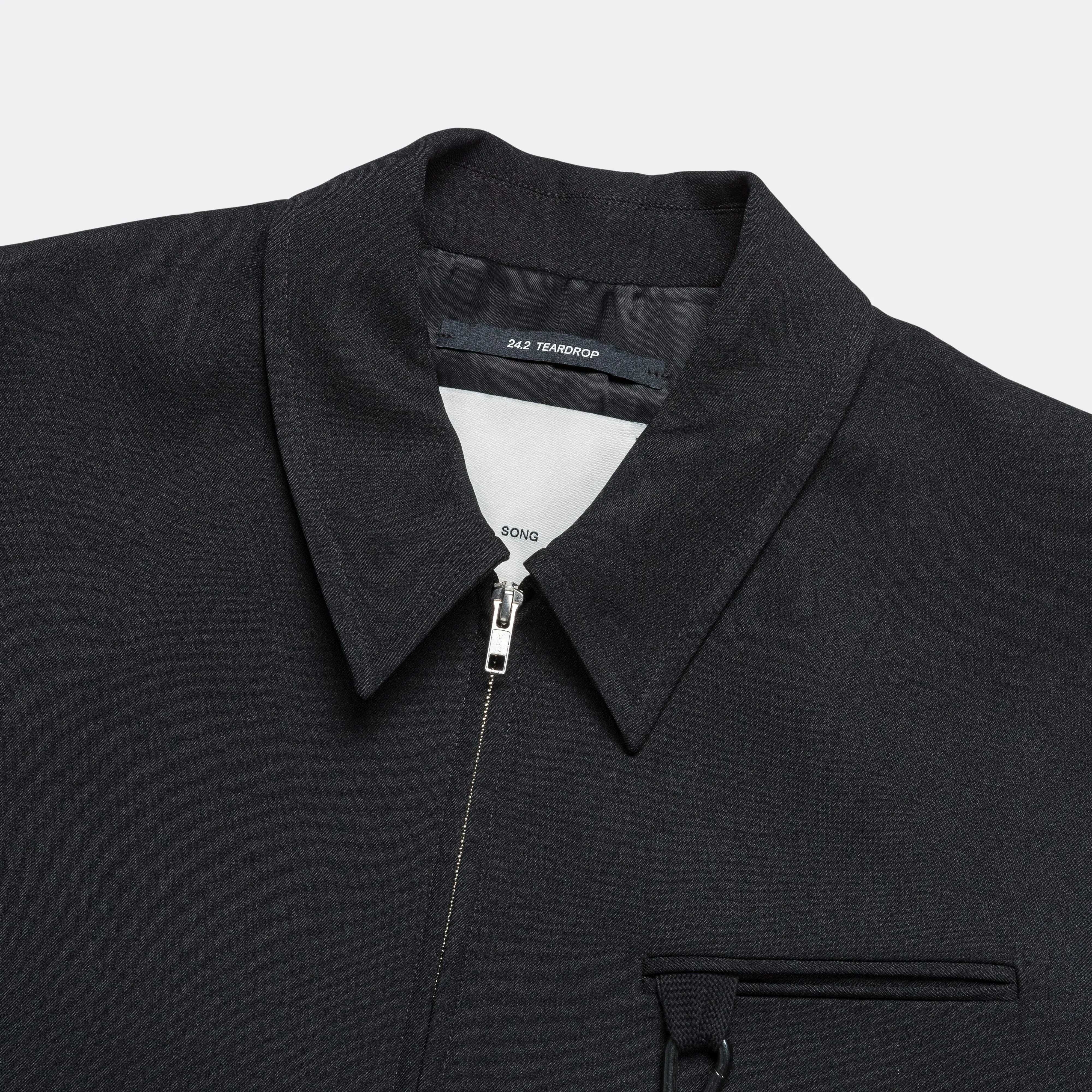 Coach Jacket - Black Recycled Poly