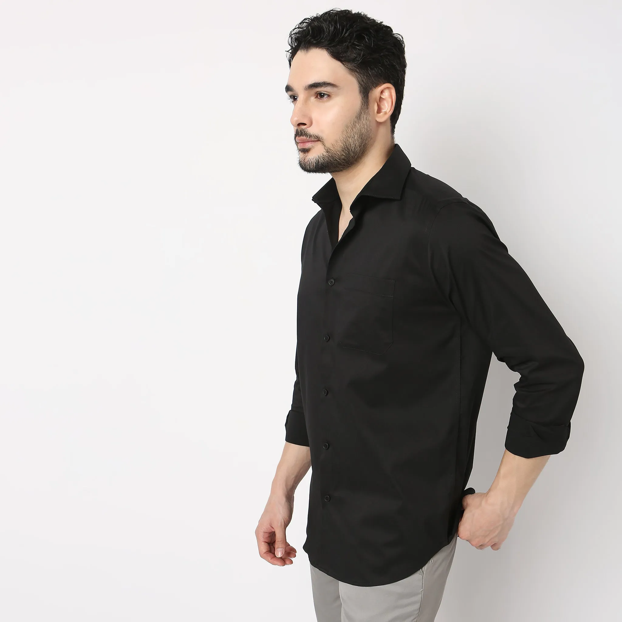 Cooltek™ Shirt - The Perfect Shirt - "Crease Free Tape Seamed Tailored Shirts” - Super Fine Cotton with E-Fast® Stretch - Regular Fit