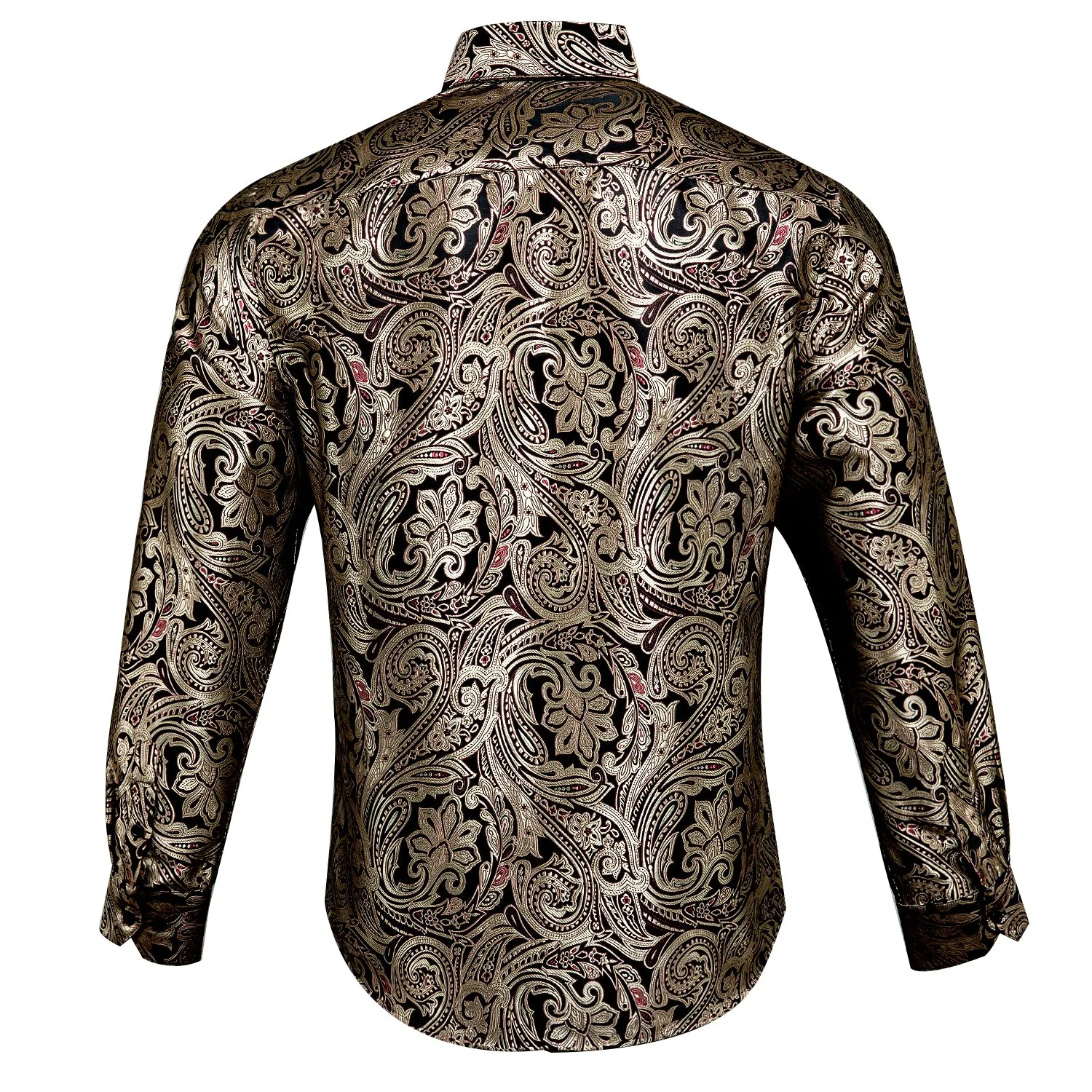 Copper Black Red Paisley Shirt