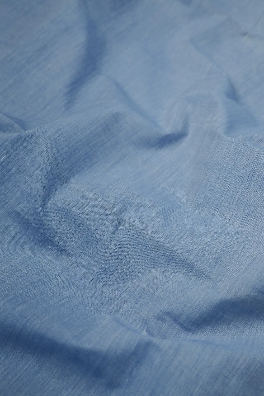 Creamy Blue Mangalagiri Cotton Fabric