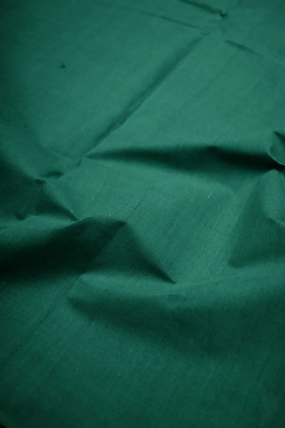 Dark Green Mangalagiri Plain Cotton Fabric