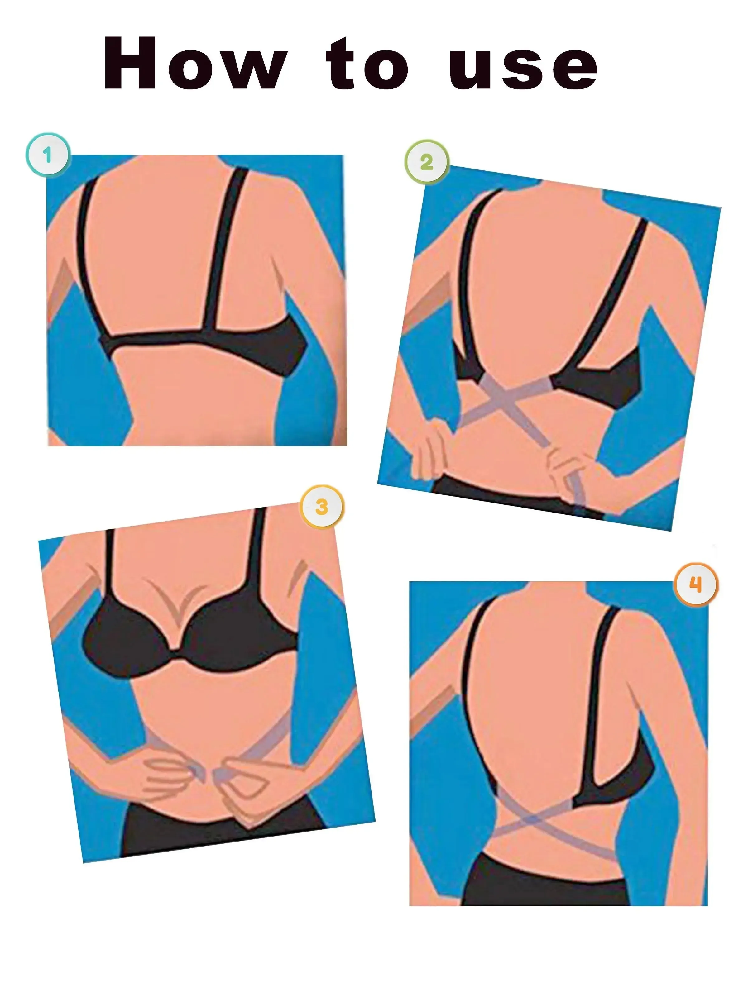 D'chica Adjustable Low Back Bra Converter: 2-Hook Extender Strap for Backless and Low-Back Outfits pack of 1