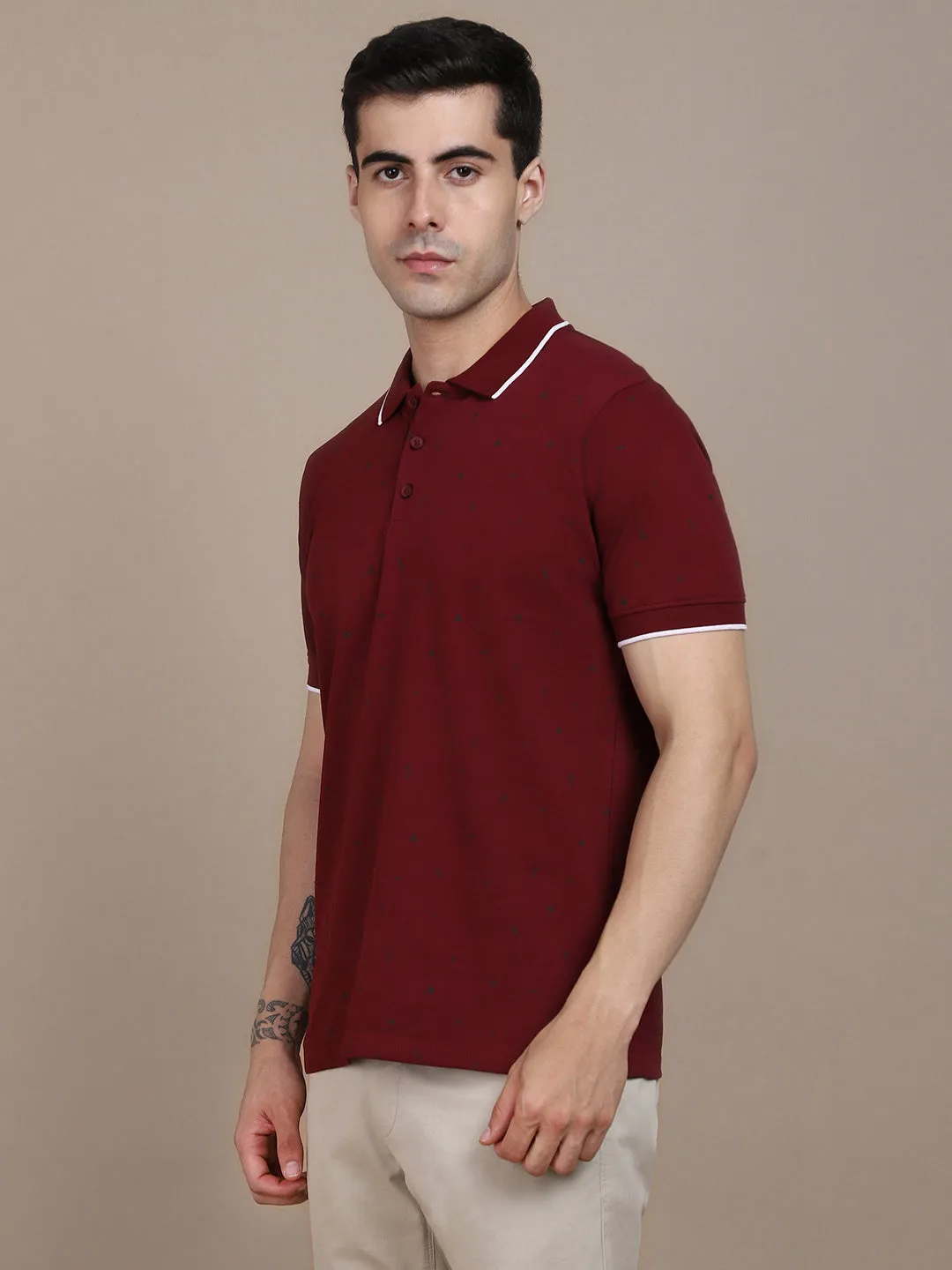 Dennis Lingo Polo Collar Pure Cotton T-shirt