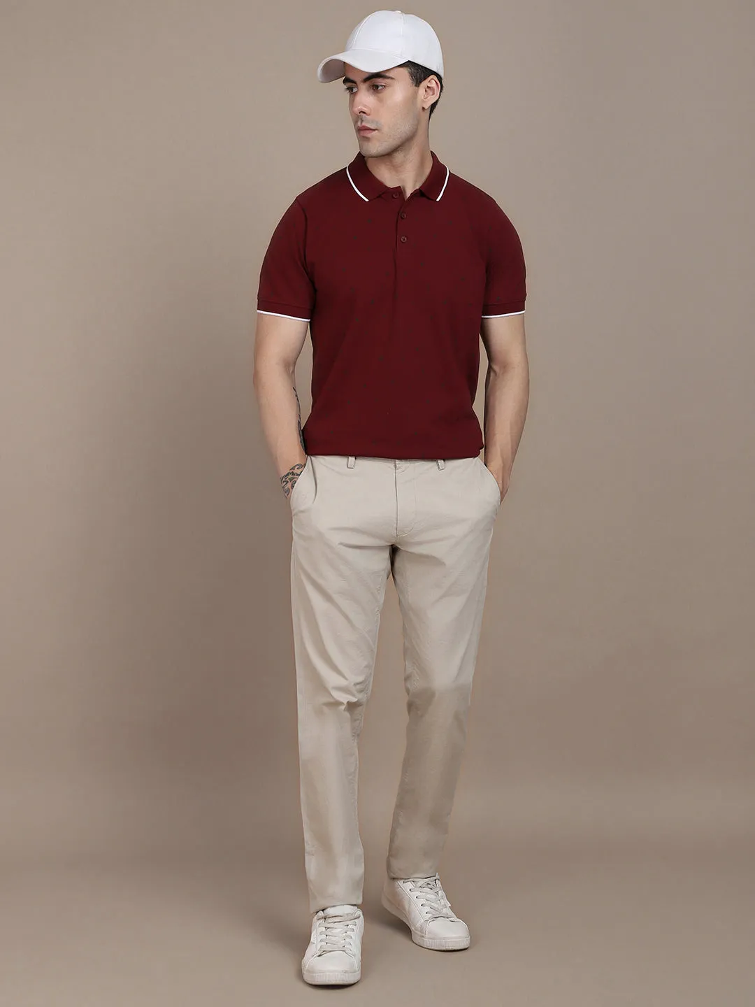 Dennis Lingo Polo Collar Pure Cotton T-shirt