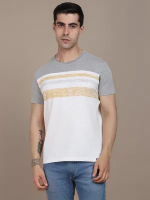 Dennis Lingo Striped Round Neck Pure Cotton T-shirt