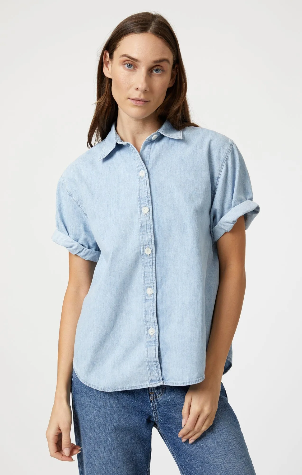 DEVA SHIRT IN BLEACH DENIM