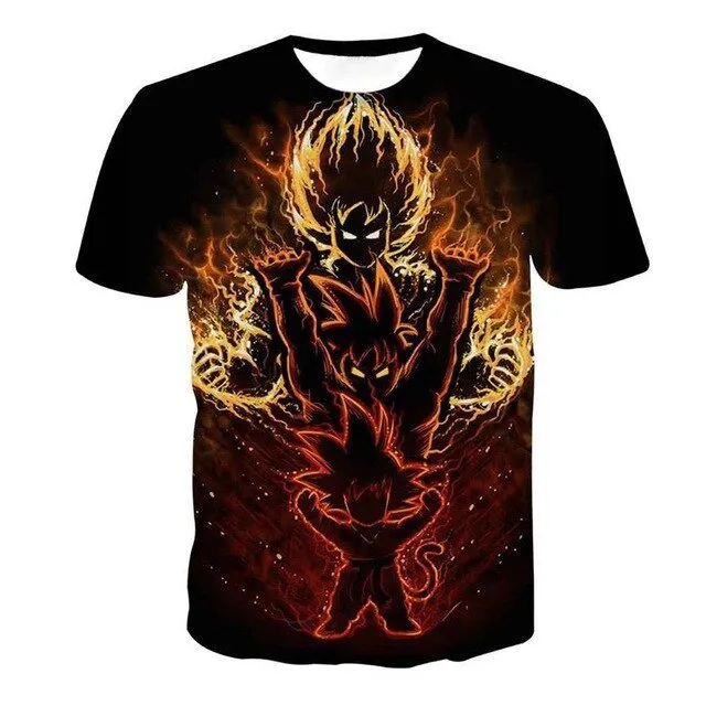 Dragon Ball Z T Shirts Mens Summer 3D Print Super Saiyan Goku Black Zamasu Vegeta Dragonball Casual Tee Shirt tops Tee