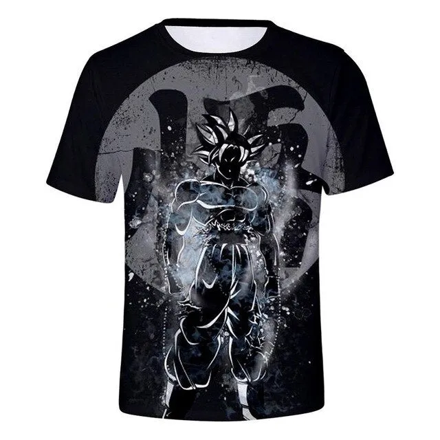 Dragon Ball Z T Shirts Mens Summer 3D Print Super Saiyan Goku Black Zamasu Vegeta Dragonball Casual Tee Shirt tops Tee