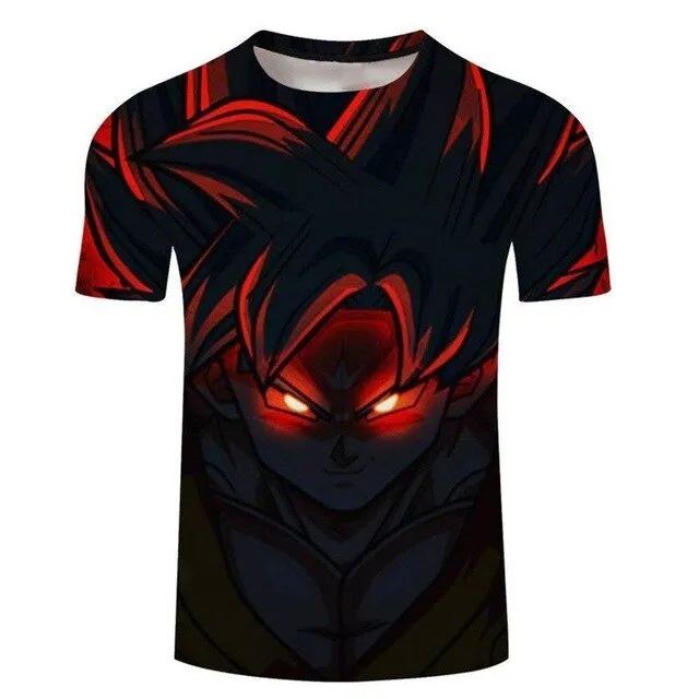 Dragon Ball Z T Shirts Mens Summer 3D Print Super Saiyan Goku Black Zamasu Vegeta Dragonball Casual Tee Shirt tops Tee