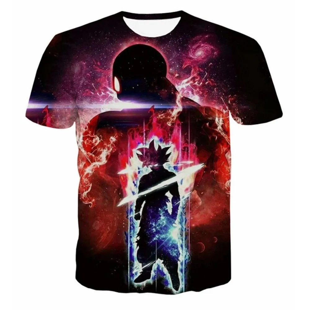 Dragon Ball Z T Shirts Mens Summer 3D Print Super Saiyan Goku Black Zamasu Vegeta Dragonball Casual Tee Shirt tops Tee