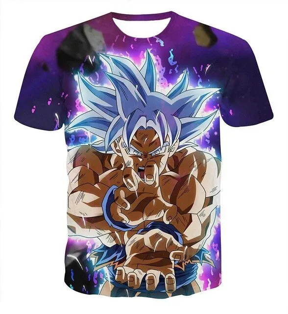 Dragon Ball Z T Shirts Mens Summer 3D Print Super Saiyan Goku Black Zamasu Vegeta Dragonball Casual Tee Shirt tops Tee