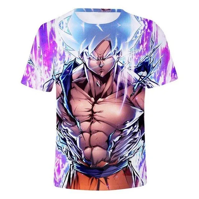 Dragon Ball Z T Shirts Mens Summer 3D Print Super Saiyan Goku Black Zamasu Vegeta Dragonball Casual Tee Shirt tops Tee