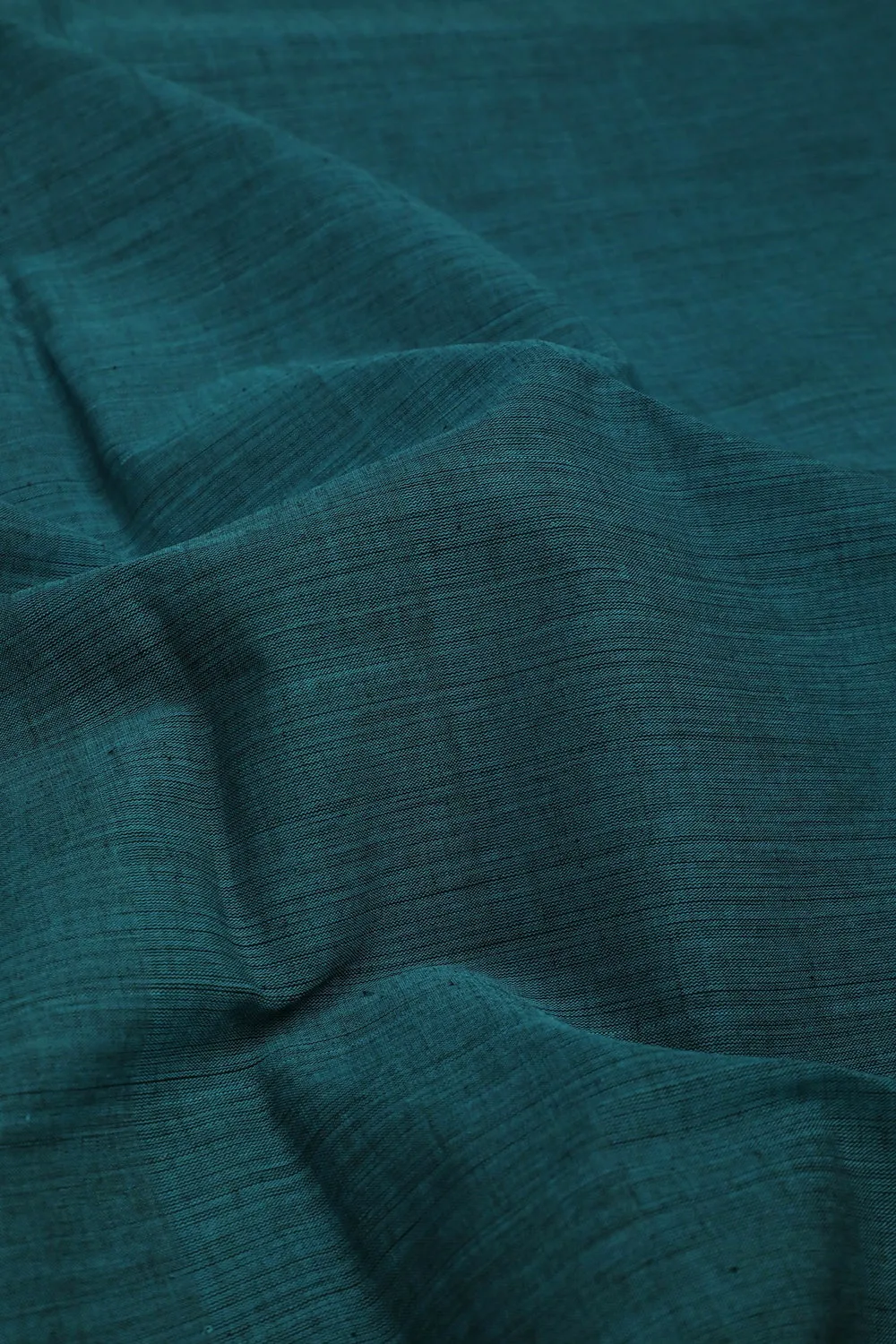 Dual Shaded Dark Green & Black Mangalagiri Cotton Fabric