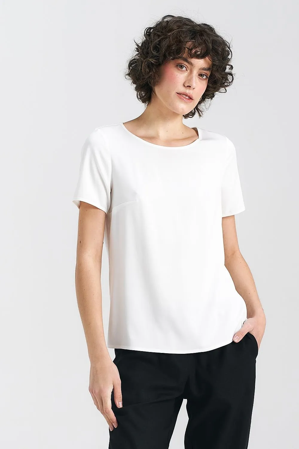 Elegance in Noir Boatneck Top