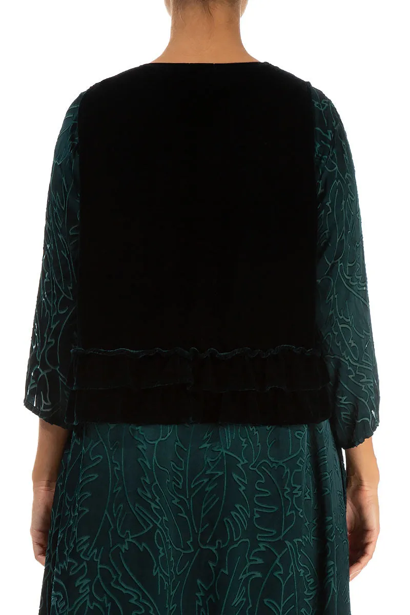 Emerald Silk Velvet Waistcoat