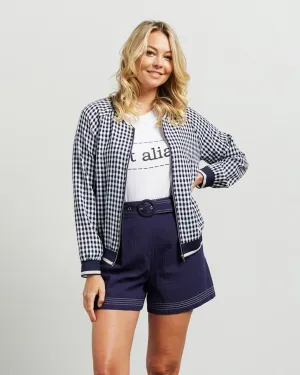 Et Alia Bobby Bomber - Ink/White Check