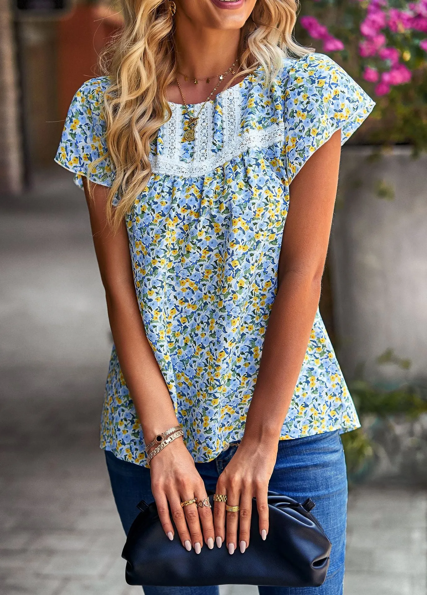 Floral Short-sleeved Casual Shirt