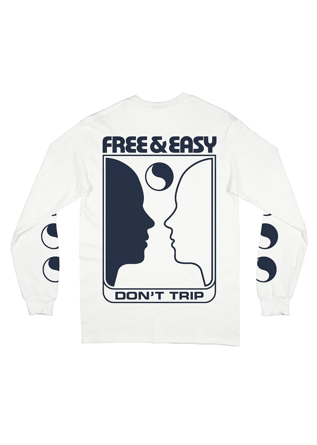 Free & Easy - Yin Yang Faces L/S Tee - Coconut