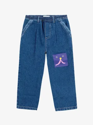 Funny Face denim jogger pants