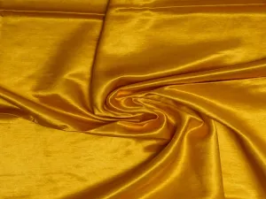 Golden Yellow Plain Viscose Gaji Silk Fabric (Wholesale)