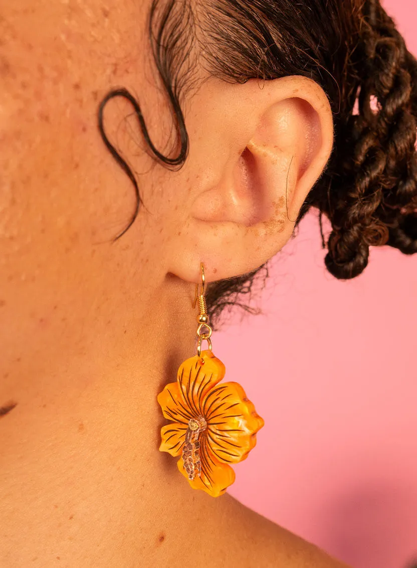 Hibiscus Flower Earrings