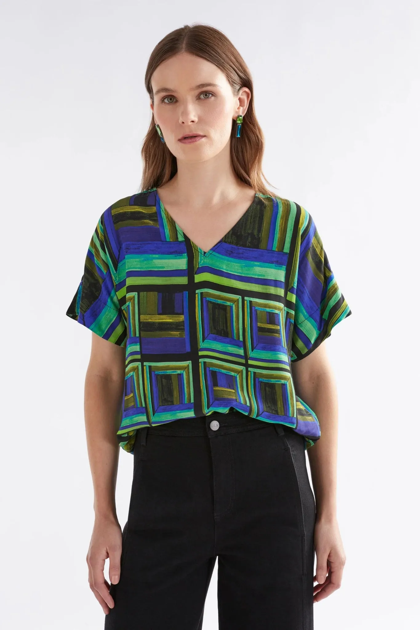 Ideell V-Neck Top Salone Print