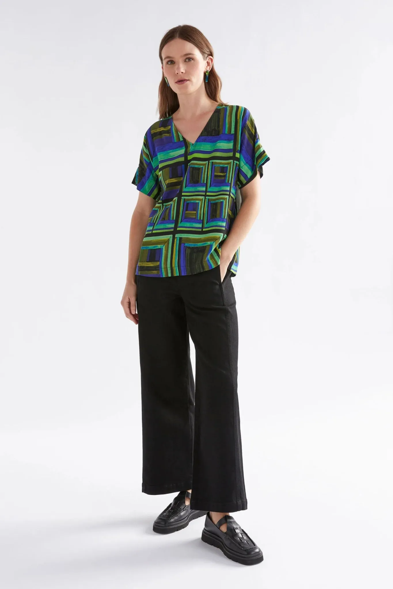 Ideell V-Neck Top Salone Print