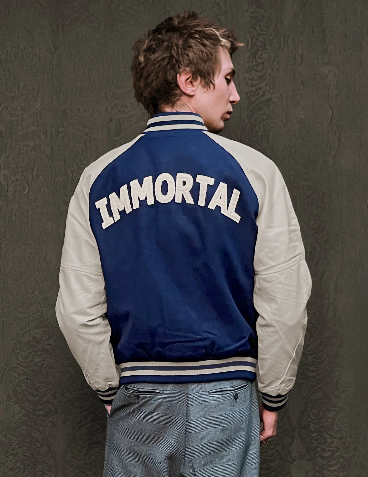 IMMORTAL Varsity Bomber Jacket - Blue