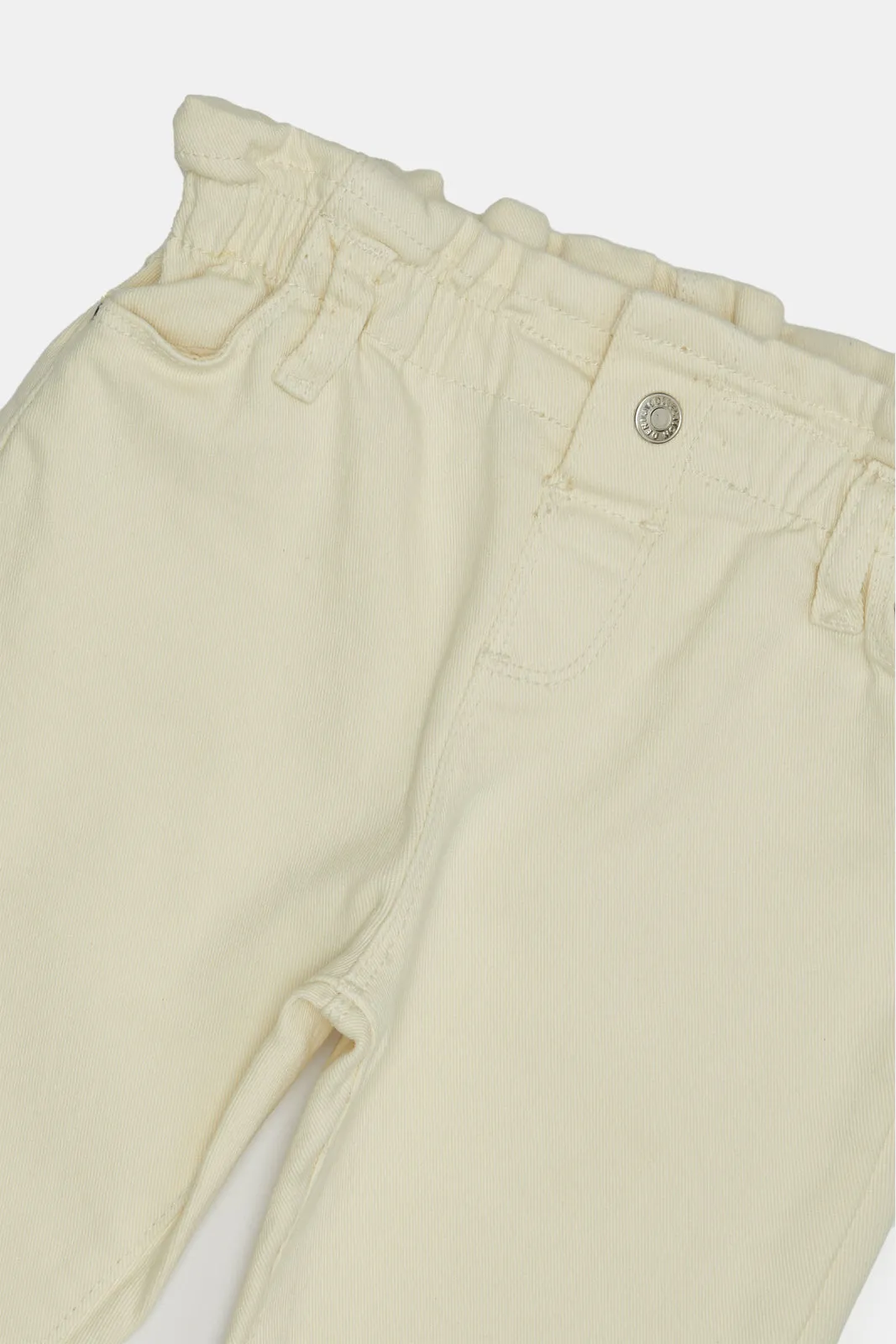 Infant Girls Ivory Paperbag Trousers