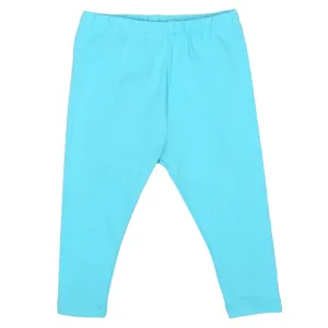 Infant Girls Plain Basic Tights - Light Blue