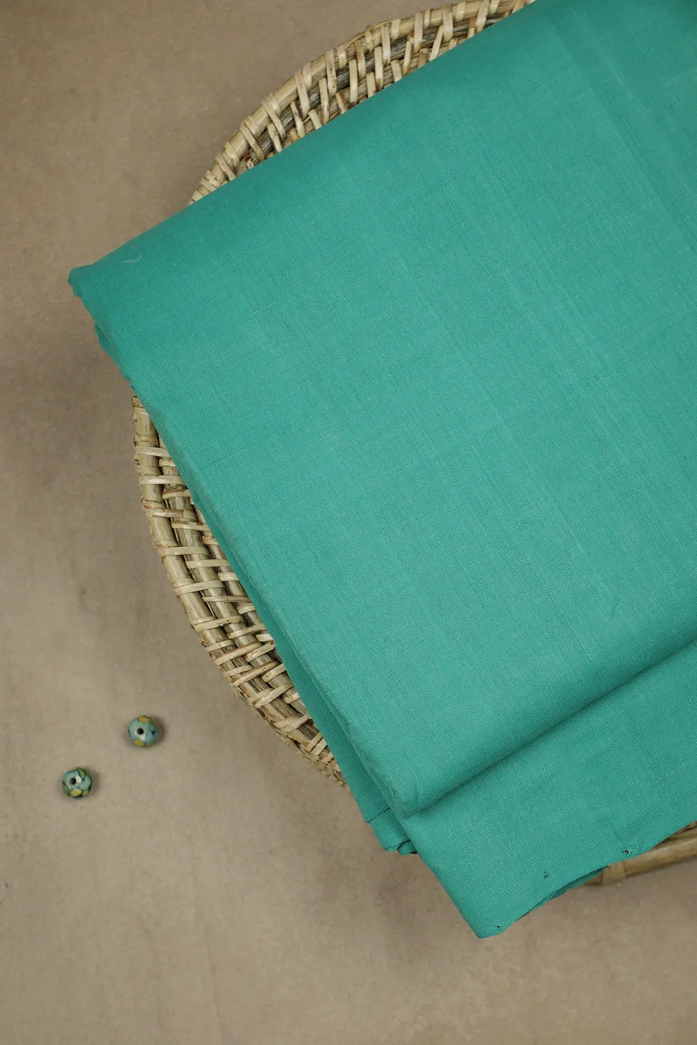 Jade Green Mangalagiri Cotton Fabric