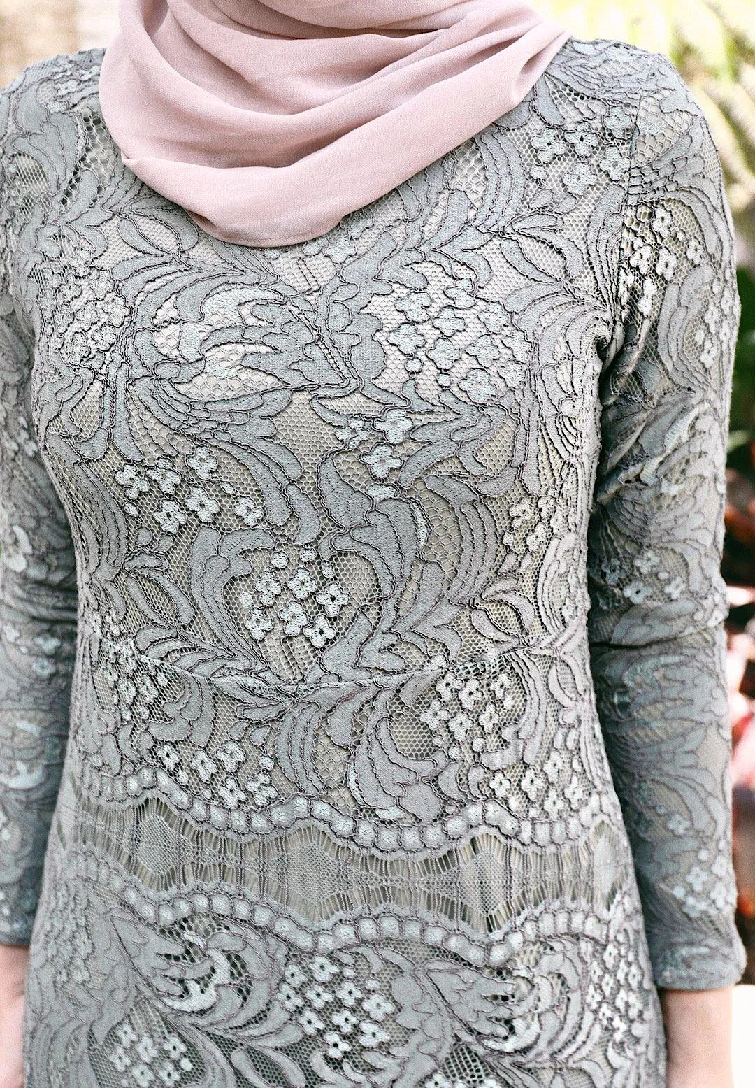 Khaki Lace Dress