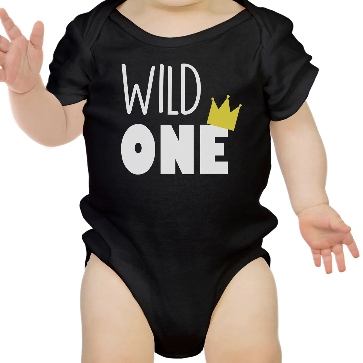 King Wild One Mens Black Graphic T-Shirt Fathers Day Gifts For Him