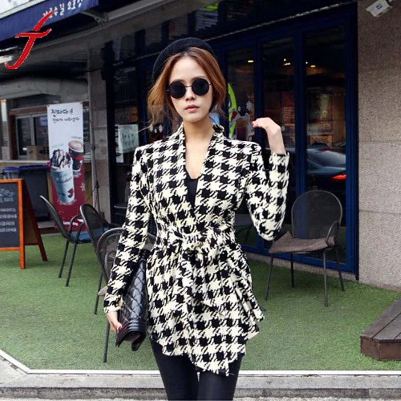 Korean Summer Style Belt Womens Jacket