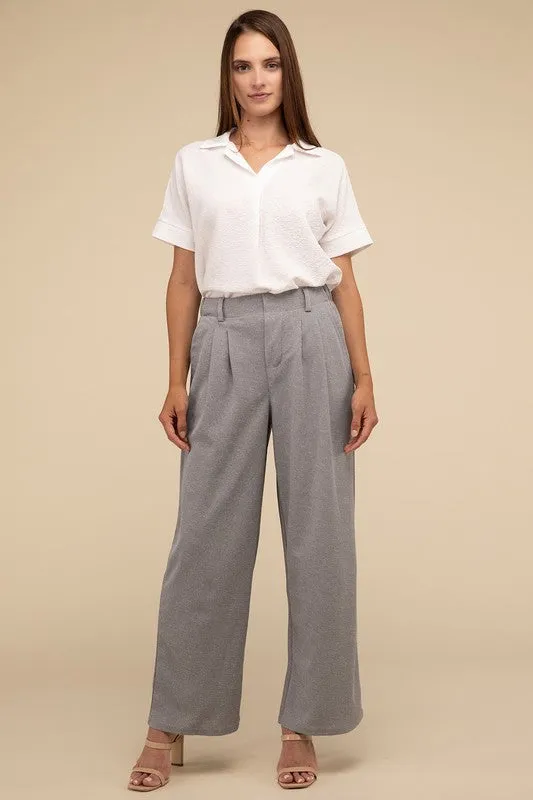 LILOU Waffle Trouser Pants