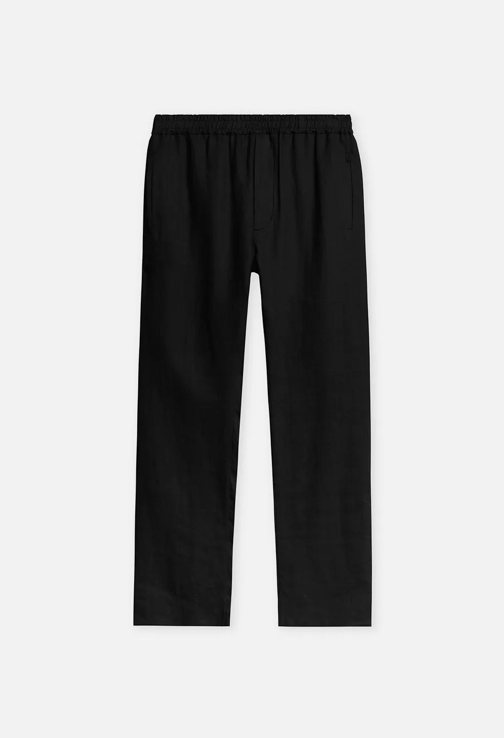 Linen Easy Trouser / Black