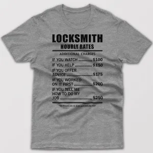 Locksmith Hourly Rates - T-shirt